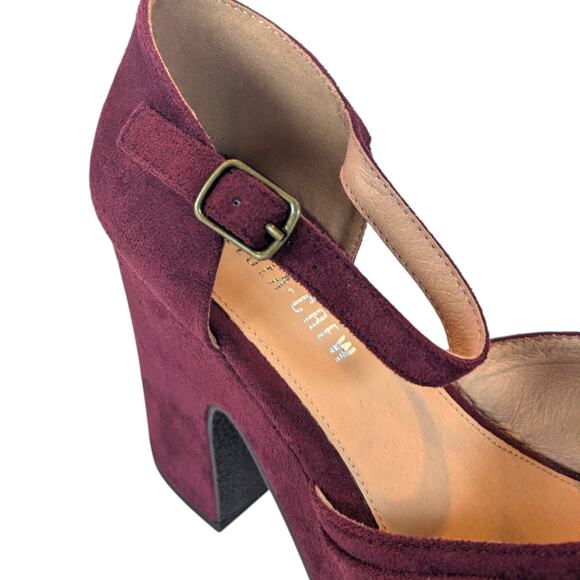 Chelsea Crew Get a Lift Burgundy Platform Heel Faux Suede Women’s size 40 - Picture 11 of 13